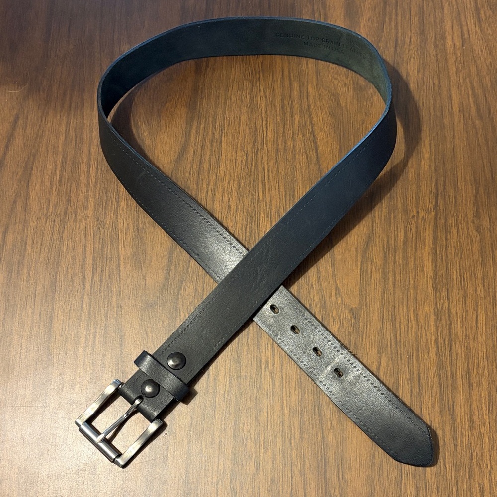Men's Black Leather Belt